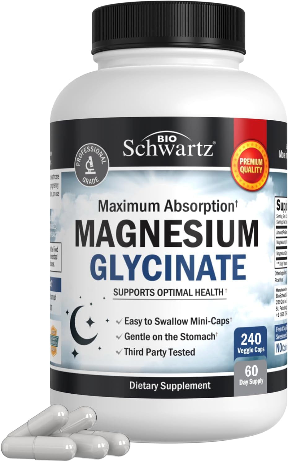 Magnesium Glycinate Capsules, 240ct