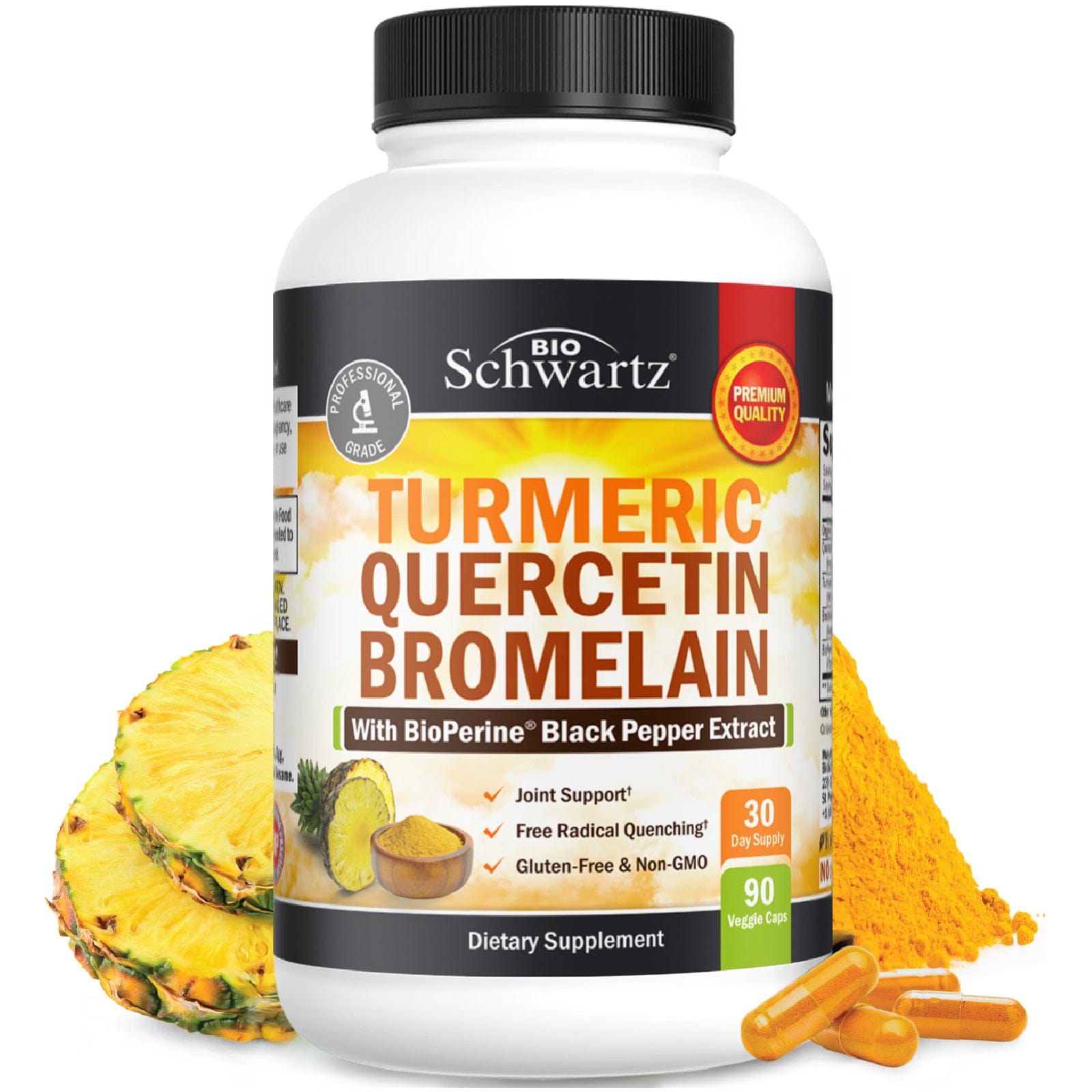 Turmeric Quercetin Bromelain Capsules, 90ct