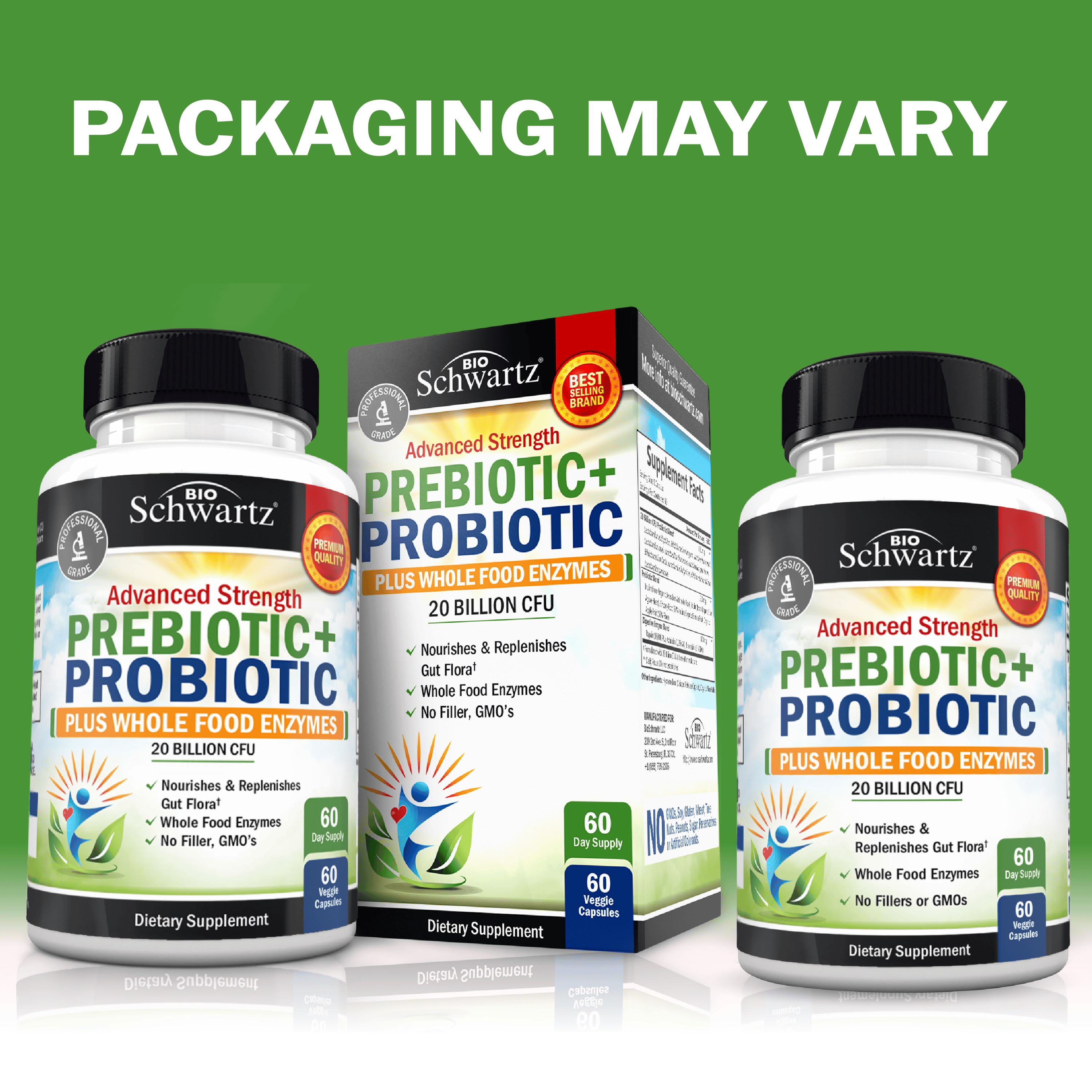 Prebiotic + Probiotic Capsules, 60ct
