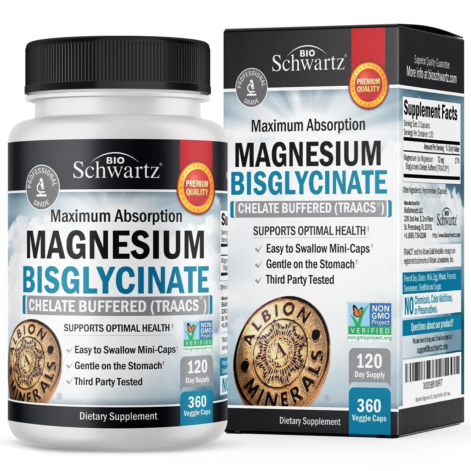 Magnesium Bisglycinate Capsules, 360ct