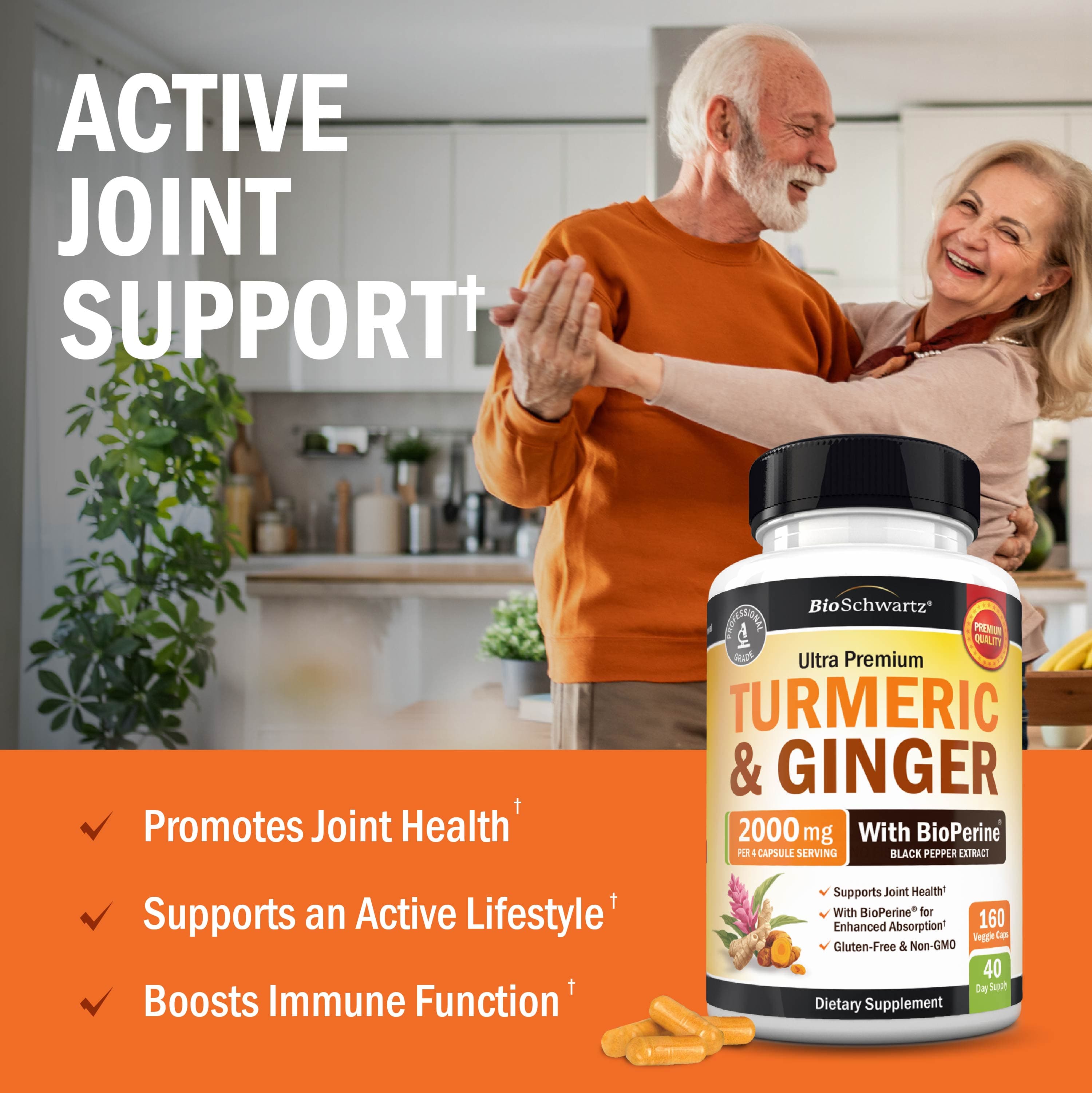 Turmeric & Ginger Capsules, 160ct