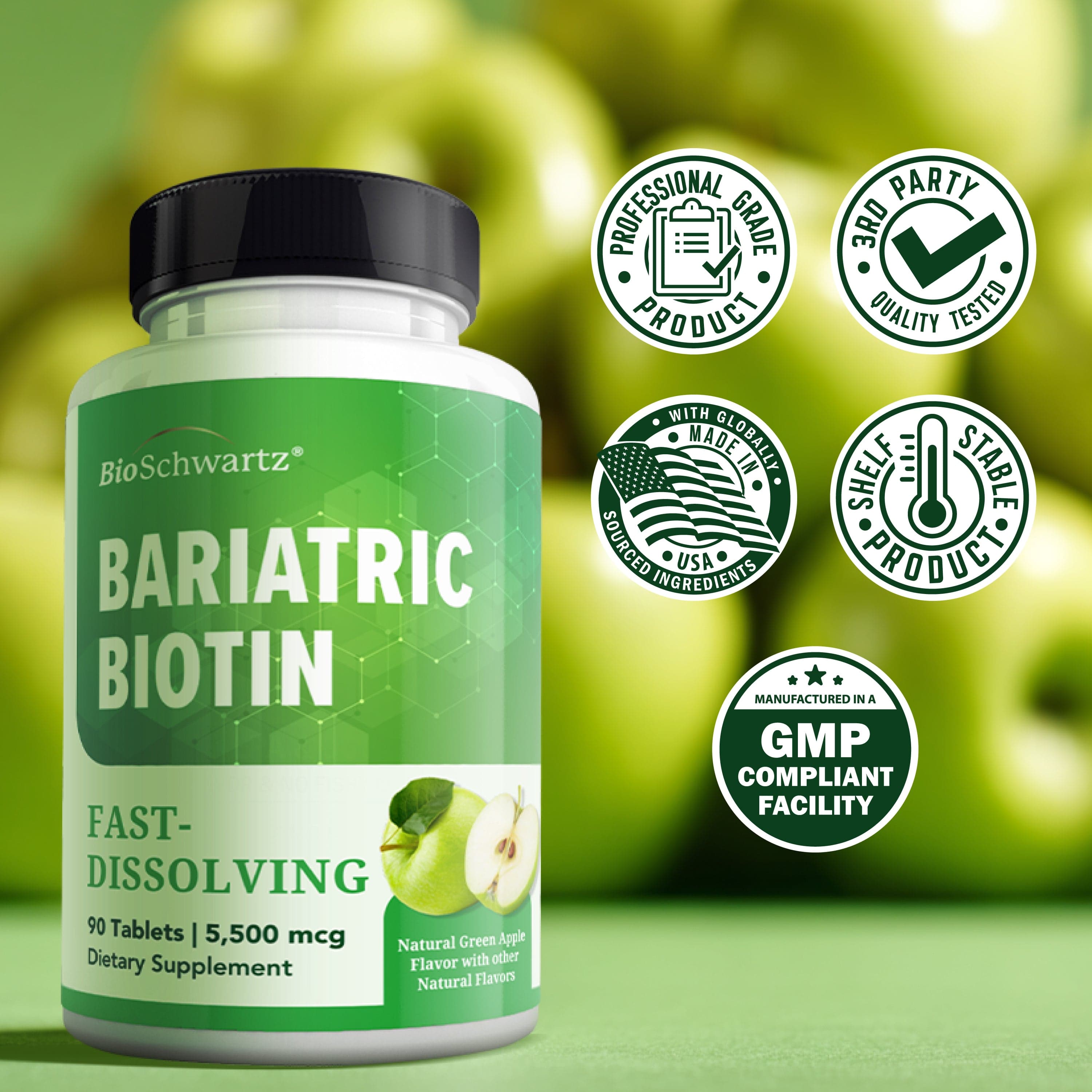 Bariatric Biotin 90 Day Meltable Tablets, 90ct