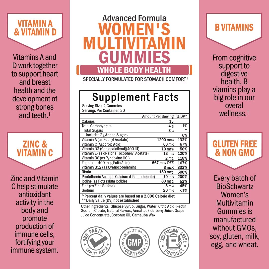 Women's Multivitamin Gummies, Berry, 60ct