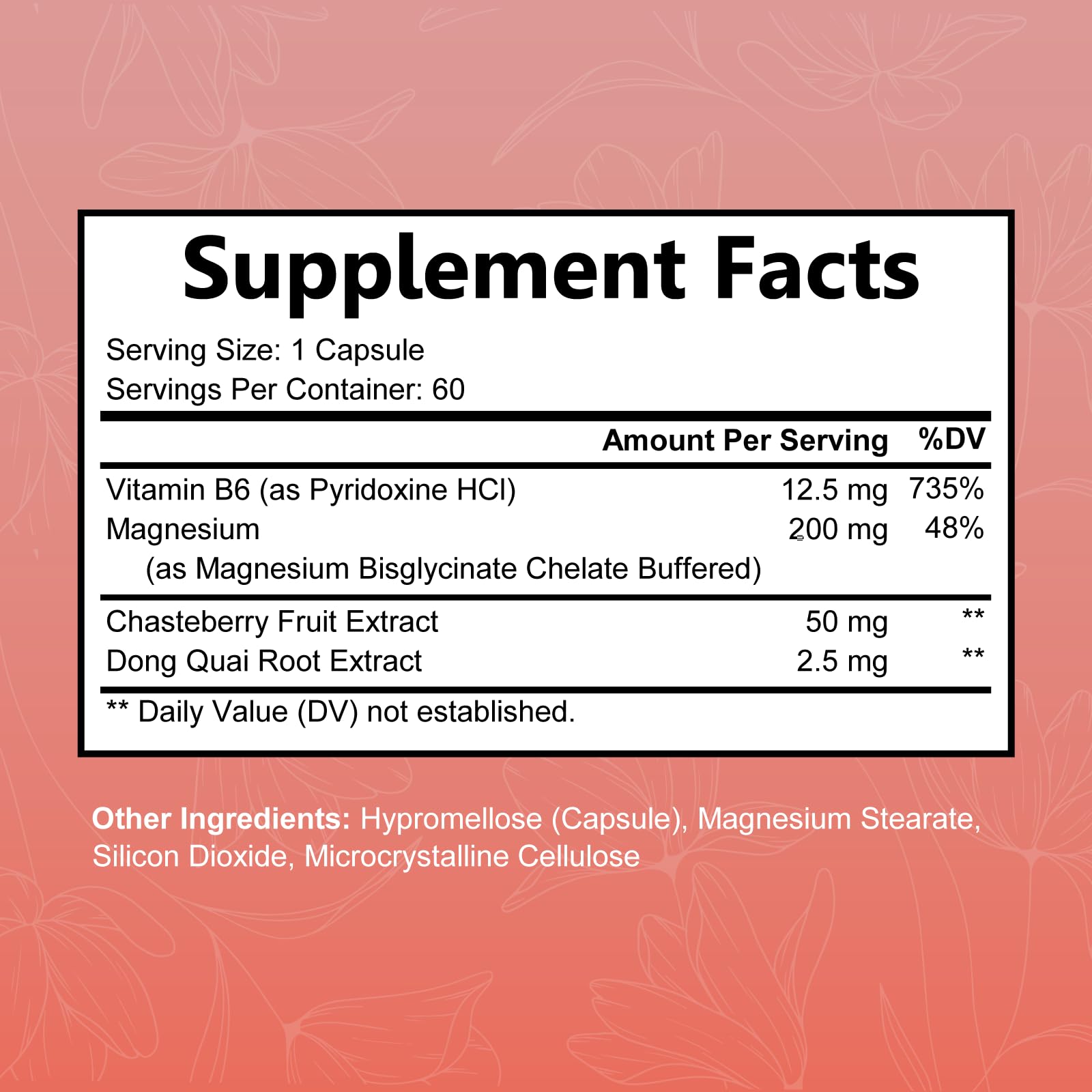 Magnesium Capsules for Women, 60ct