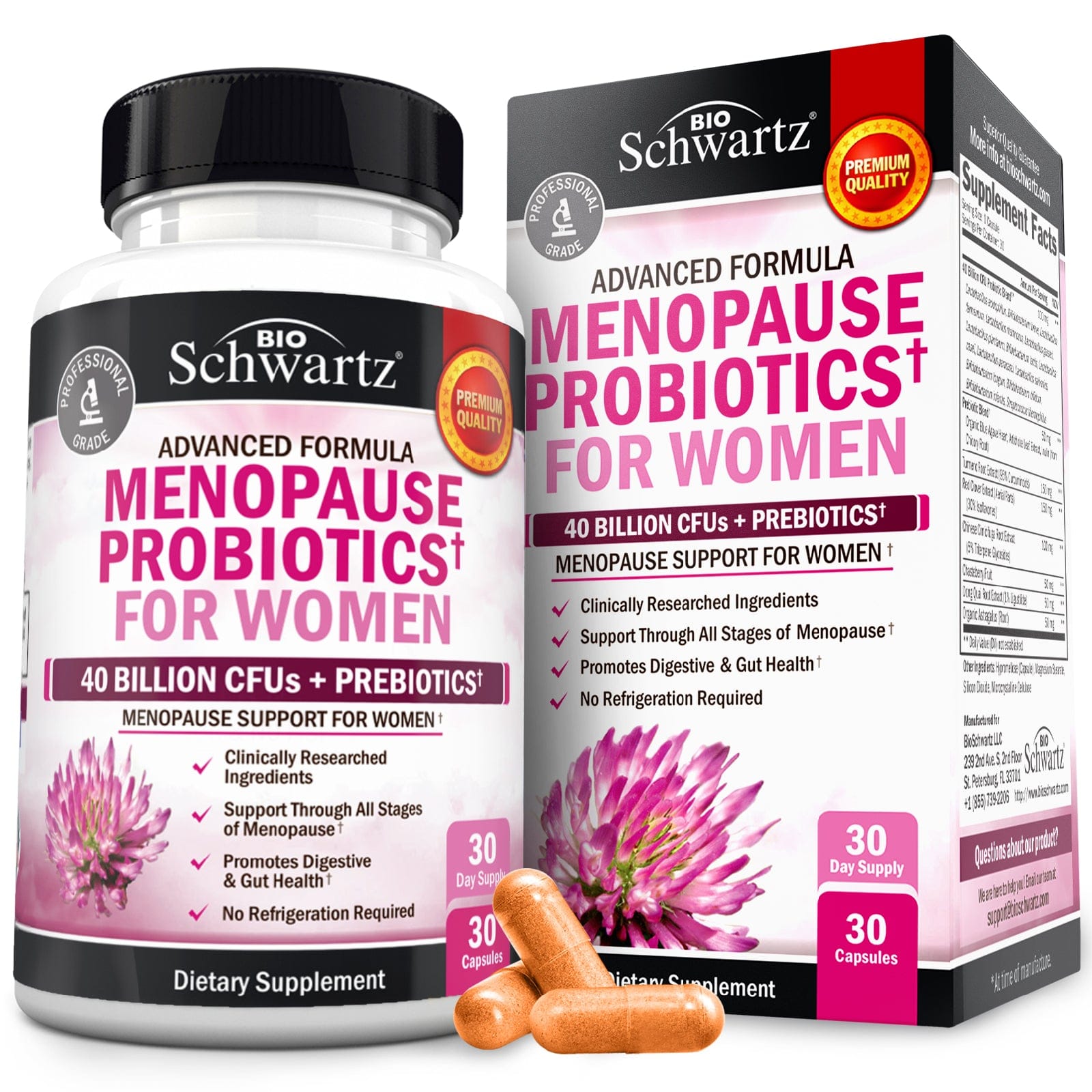 Women's Menopause Probiotic Capsules, 30ct