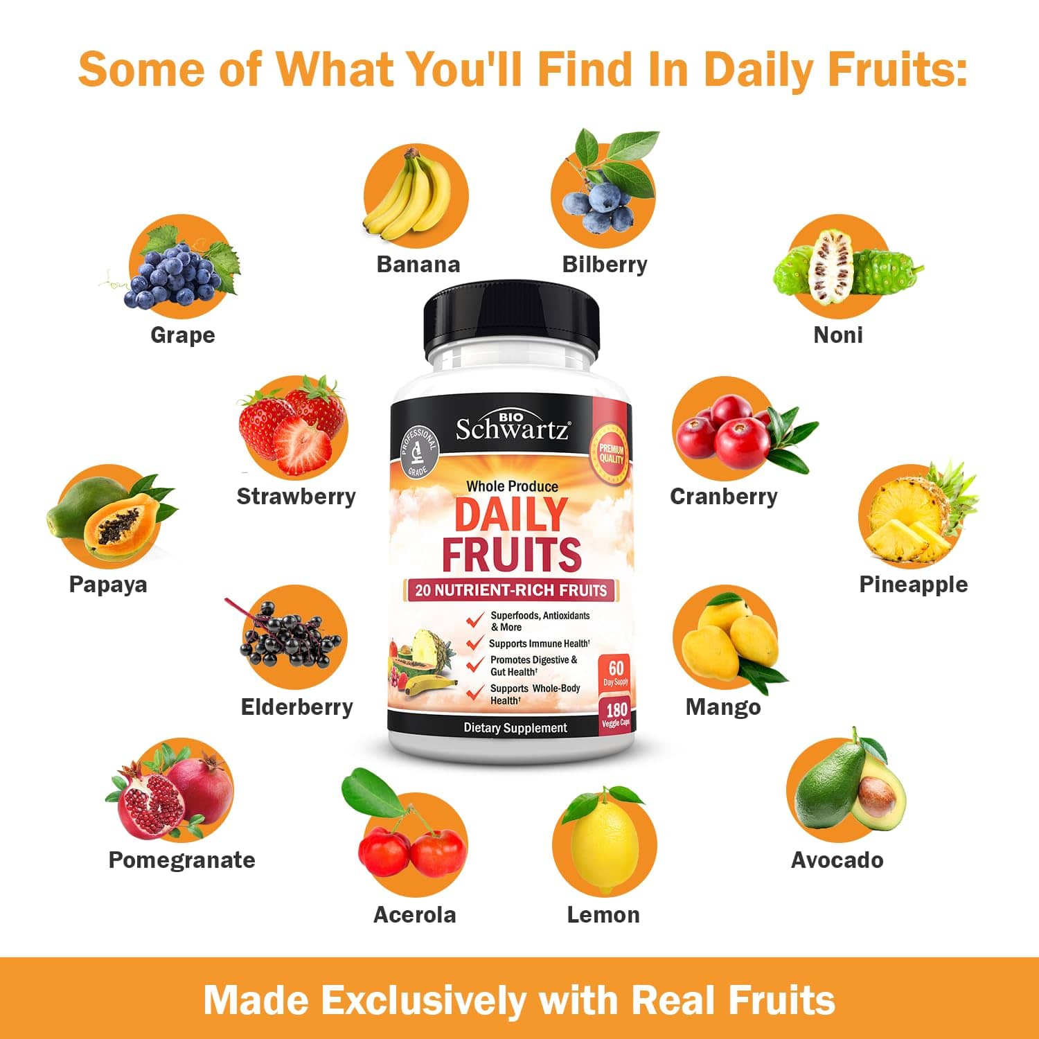 Fruit + Veggies Combo Pack Capsules, 180ct