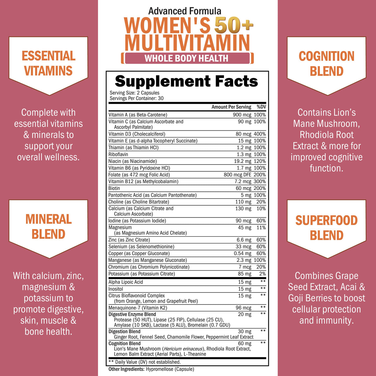 Women's 50+ Multivitamin Capsules
