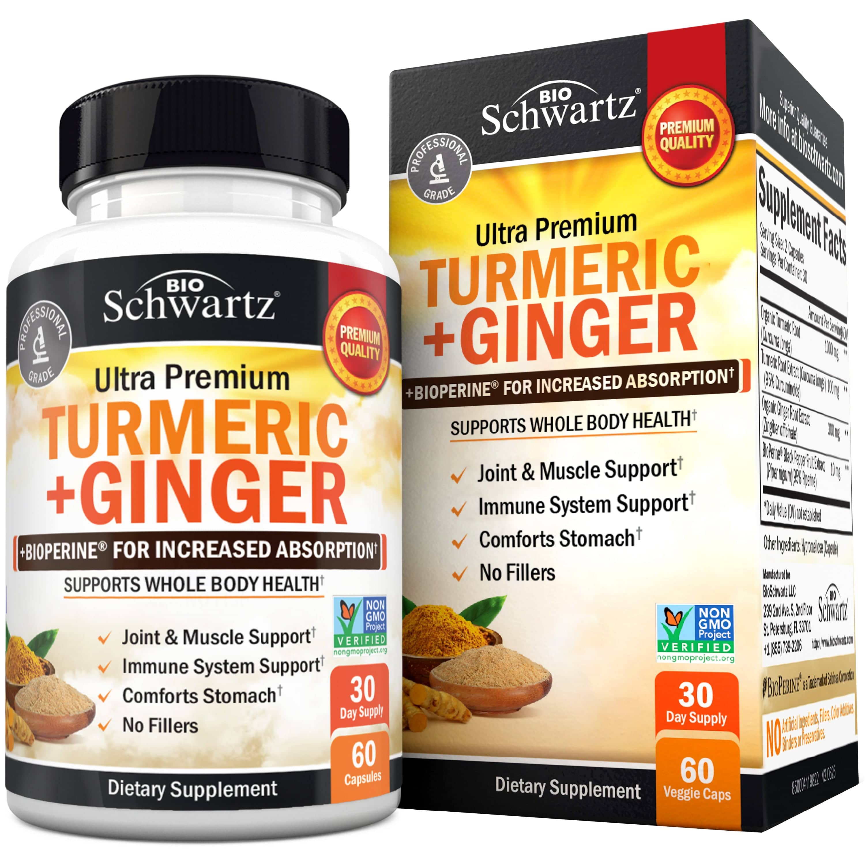 Turmeric + Ginger Capsules, 60ct