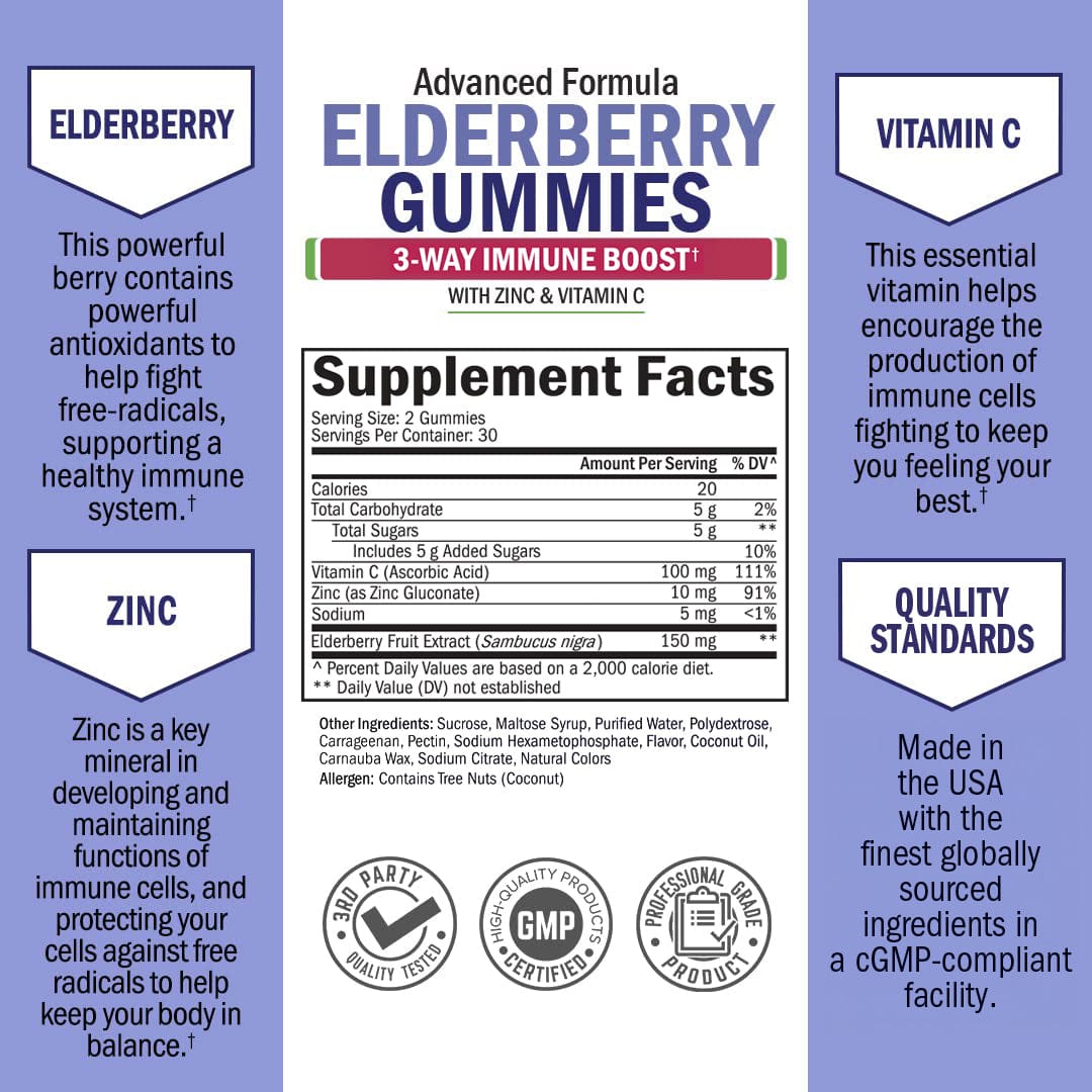 Elderberry Gummies, 60ct