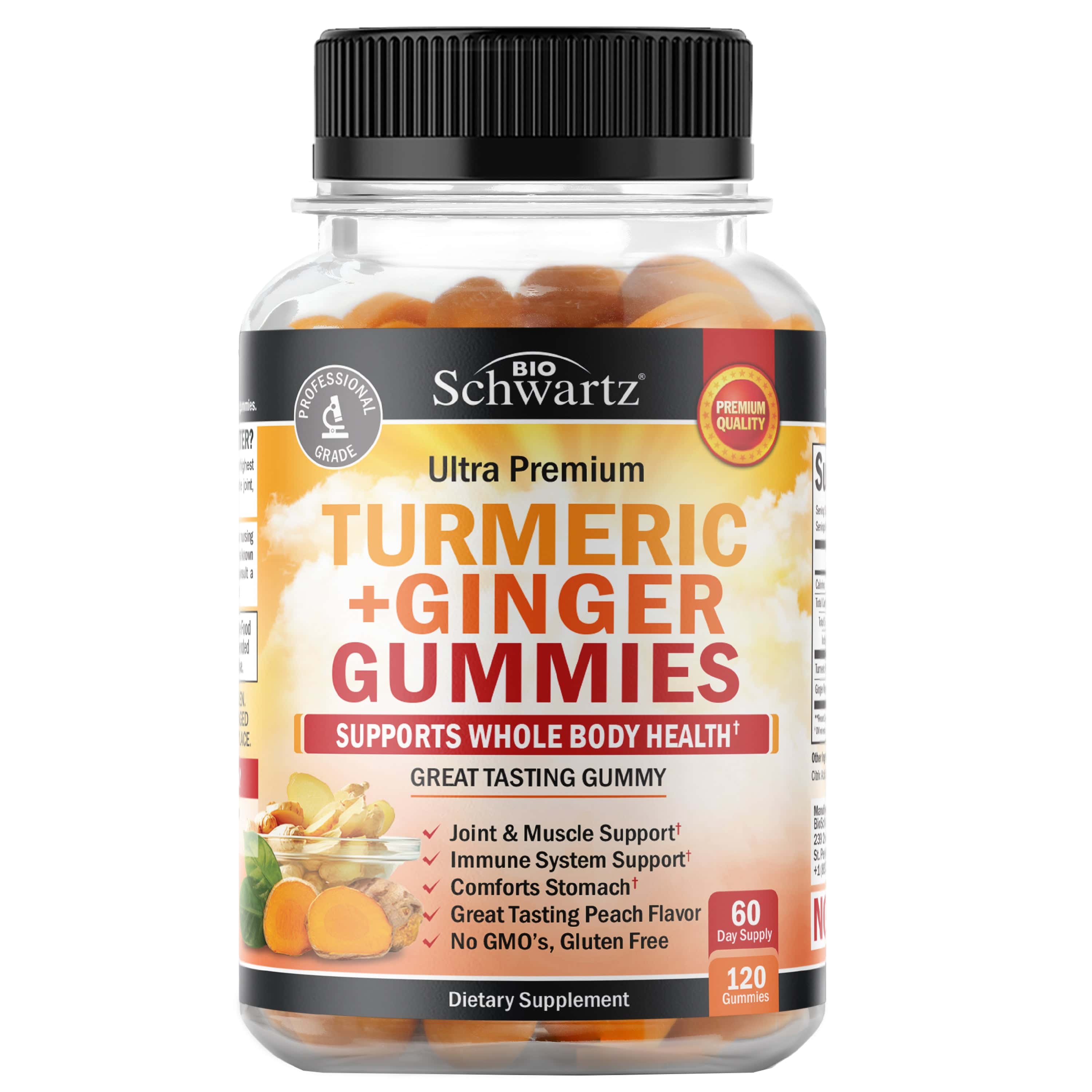 Turmeric + Ginger Gummies, 120ct