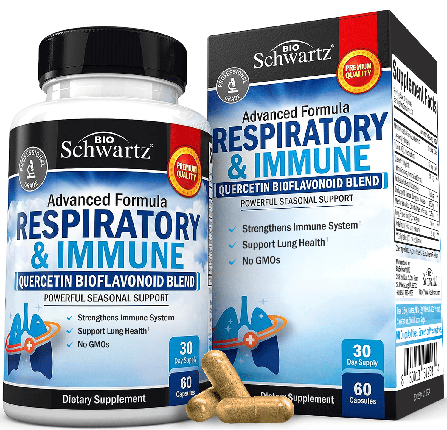 Respiratory Support Capsules, 60ct
