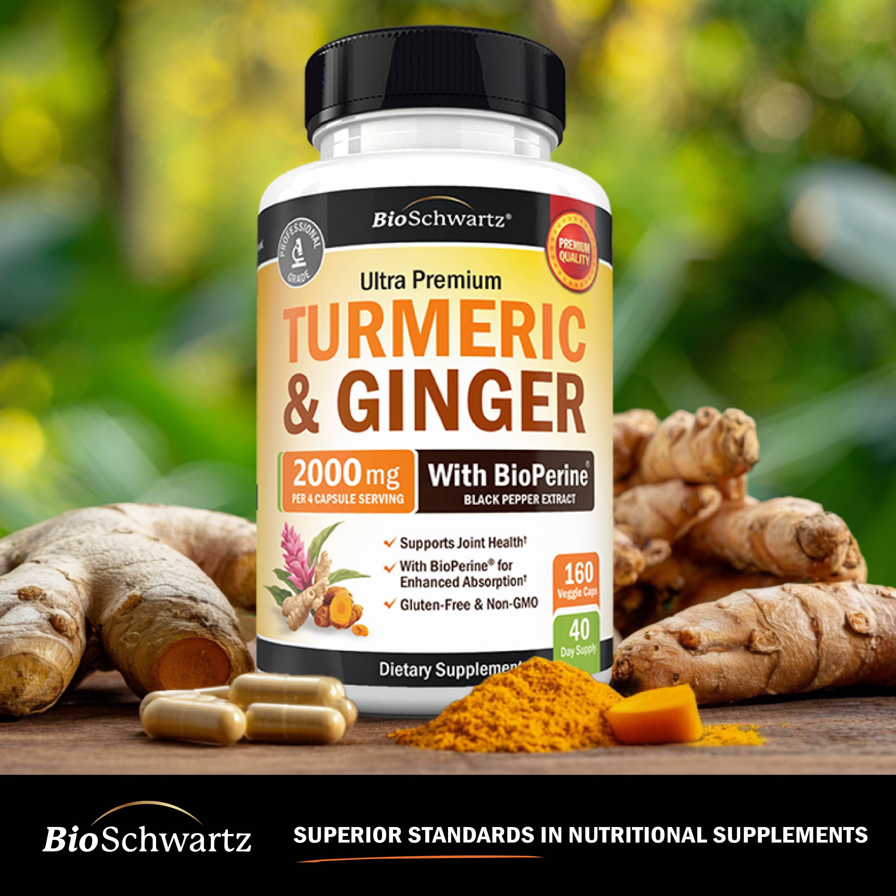 Turmeric & Ginger Capsules, 160ct