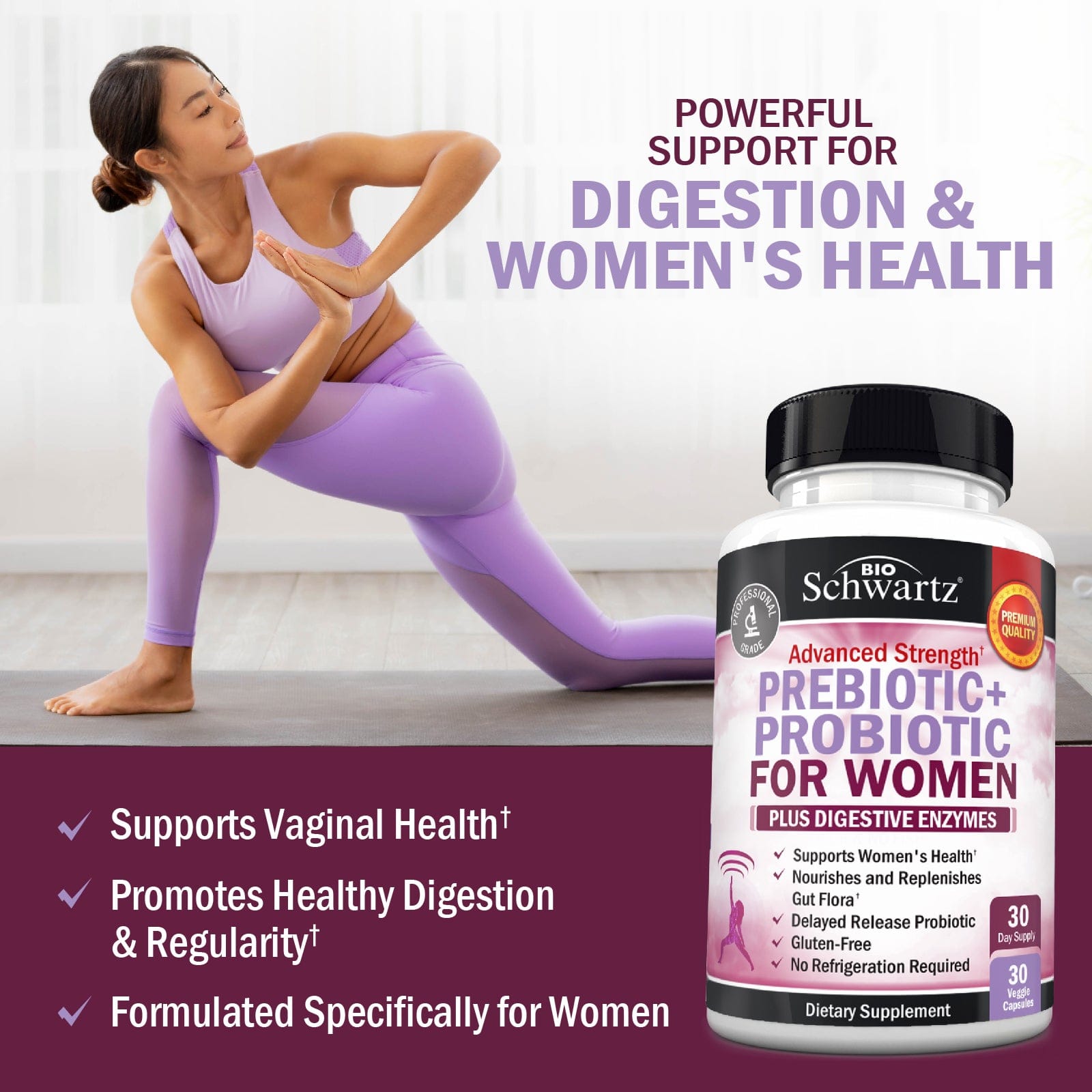 Women's Prebiotic + Probiotic Capsules, 30ct