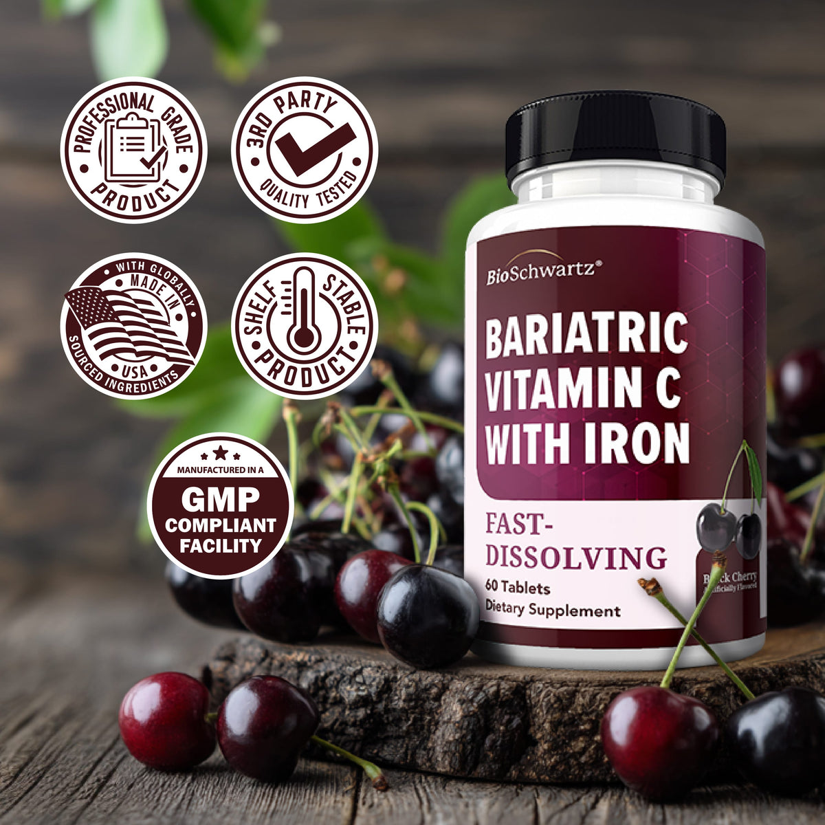 Bariatric Iron + Vitamin C 30 Day Meltable Tablets