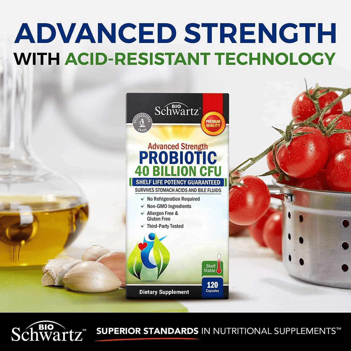 Probiotics 40 Billion CFU Capsules, 120ct