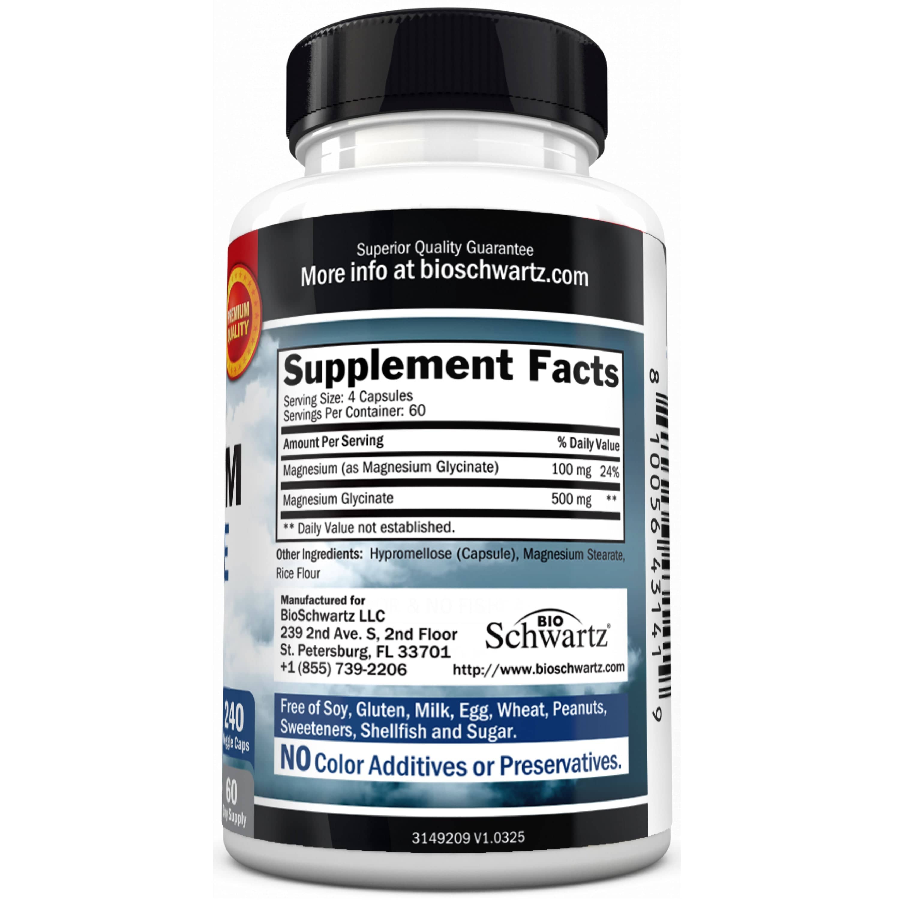 Magnesium Glycinate Capsules, 240ct