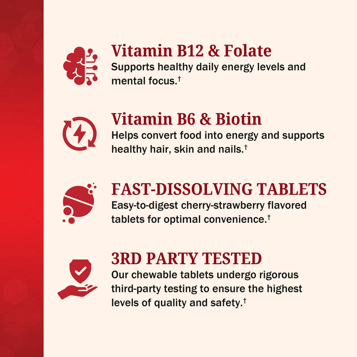 Bariatric Vitamin B12 Plus 90 Day Meltable Tablets