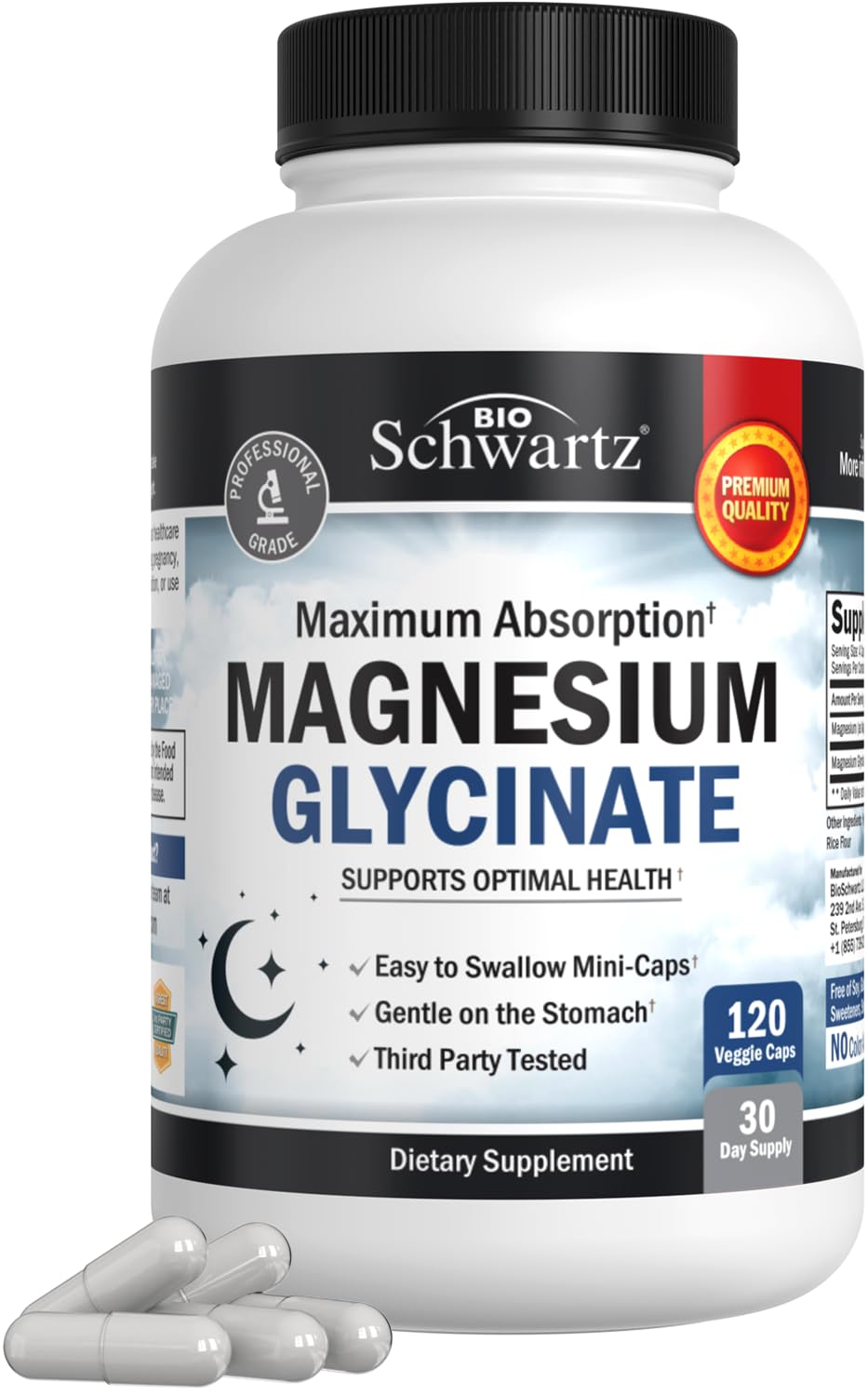 Magnesium Glycinate Capsules, 120ct