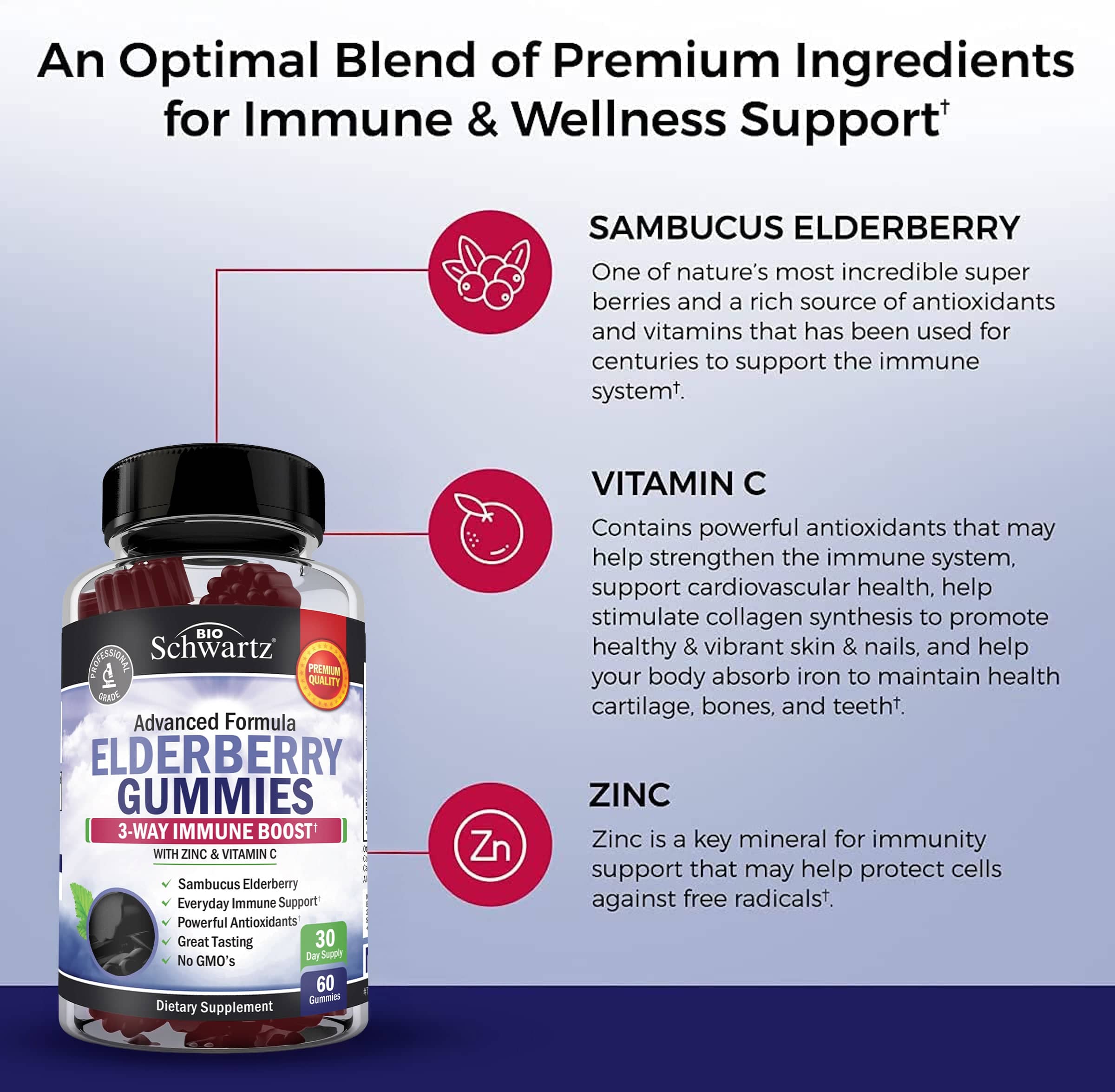 Elderberry Gummies, 60ct