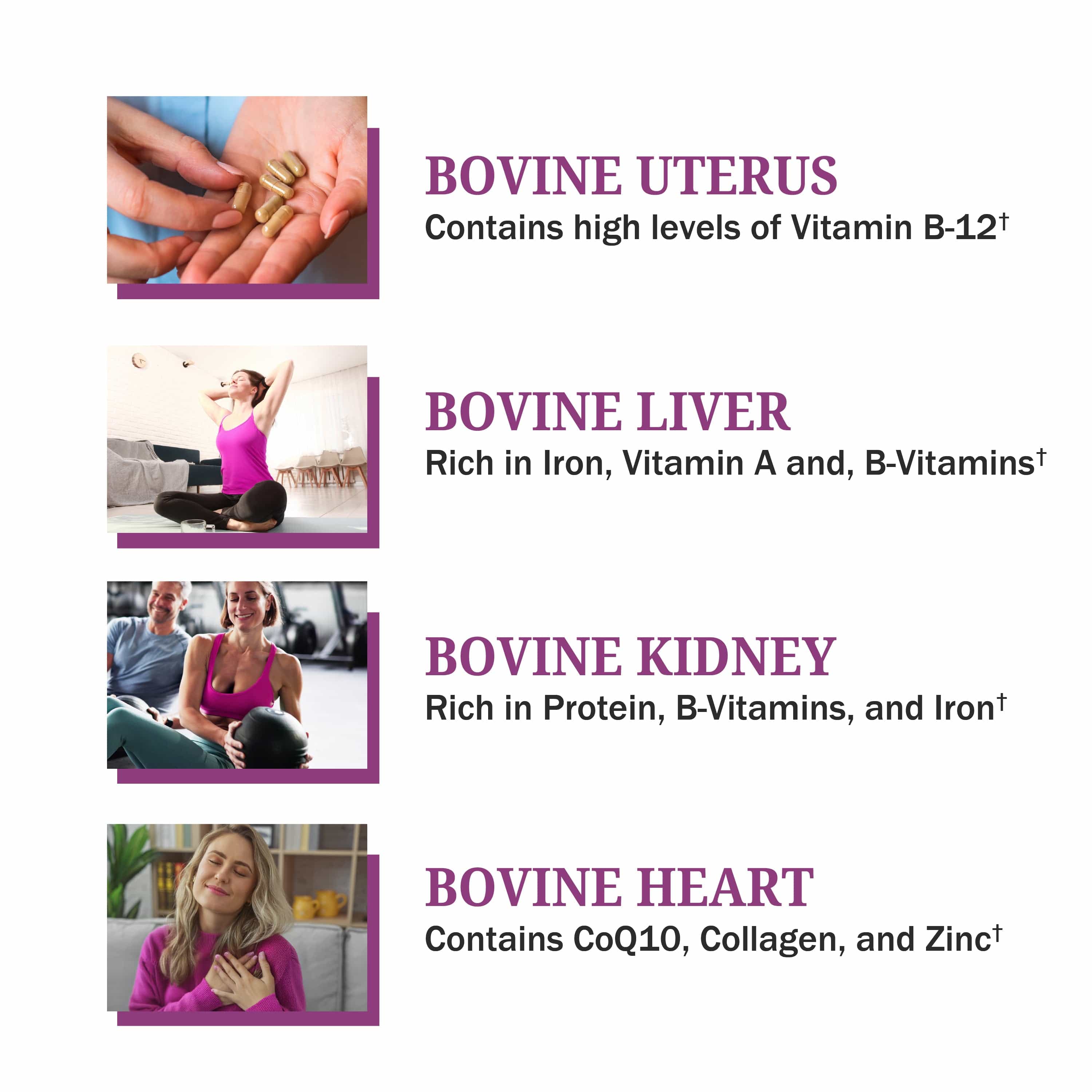 Beef Organs For Women, 60ct