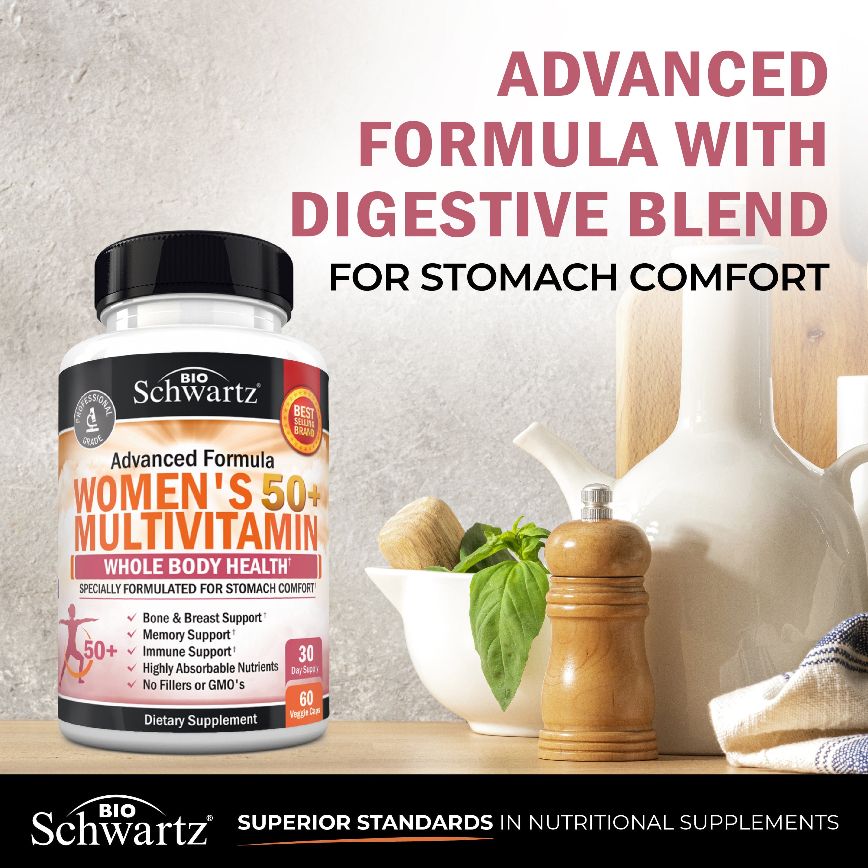 Women's 50+ Multivitamin Capsules, 60ct