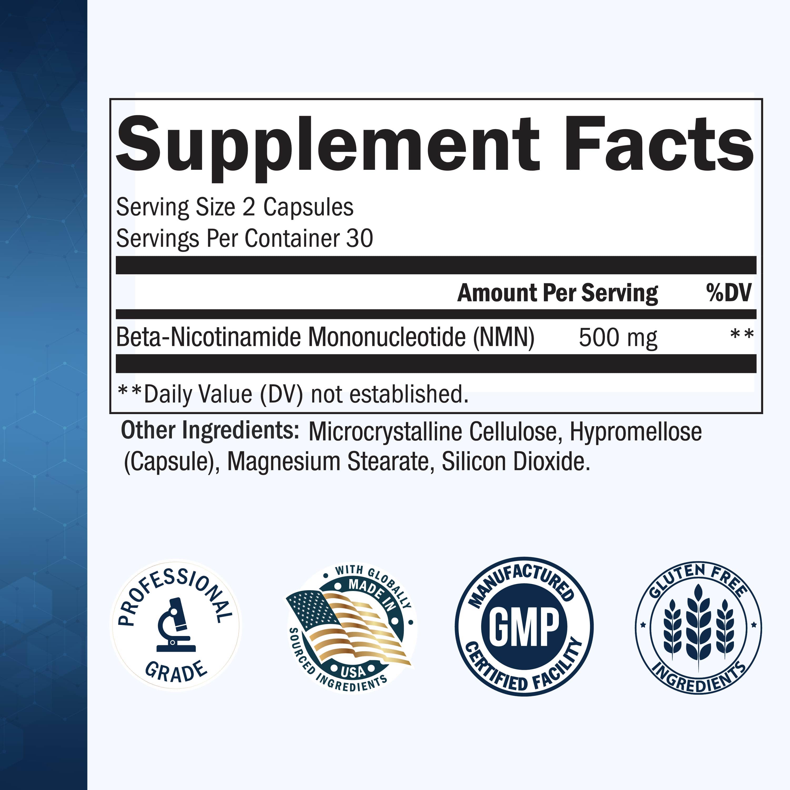 NMN 500mg Capsules