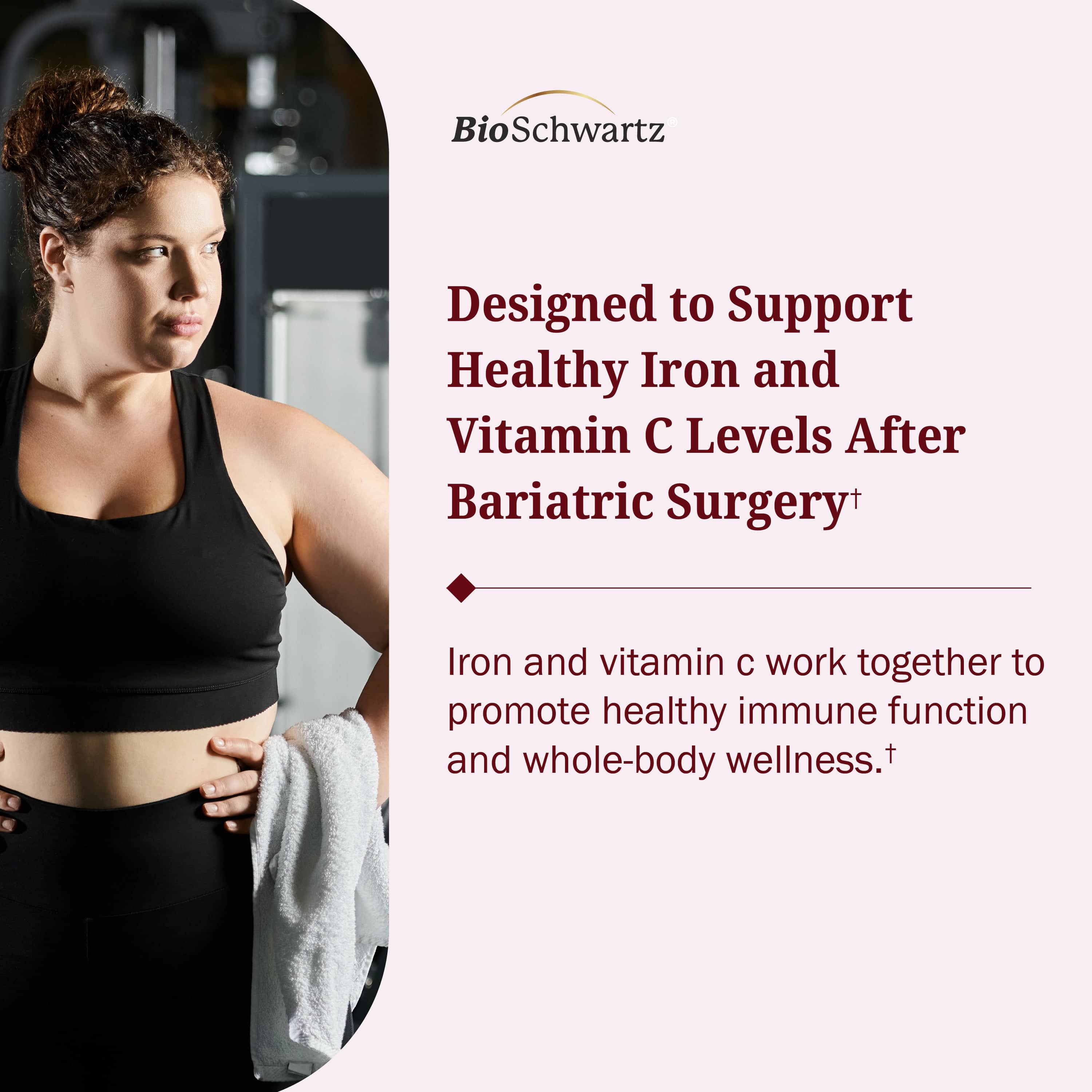 Bariatric Iron + Vitamin C 30 Day Meltable Tablets, 60ct