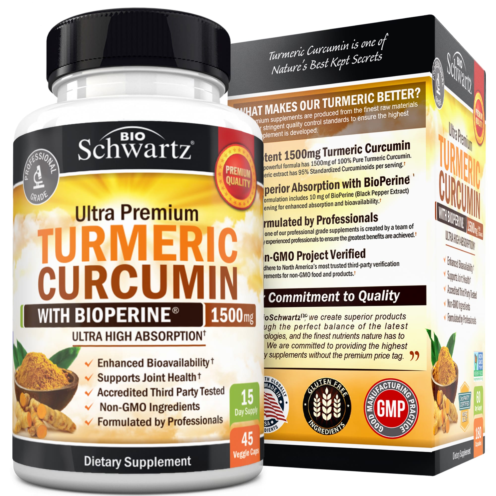 Turmeric Curcumin 1500mg Capsules