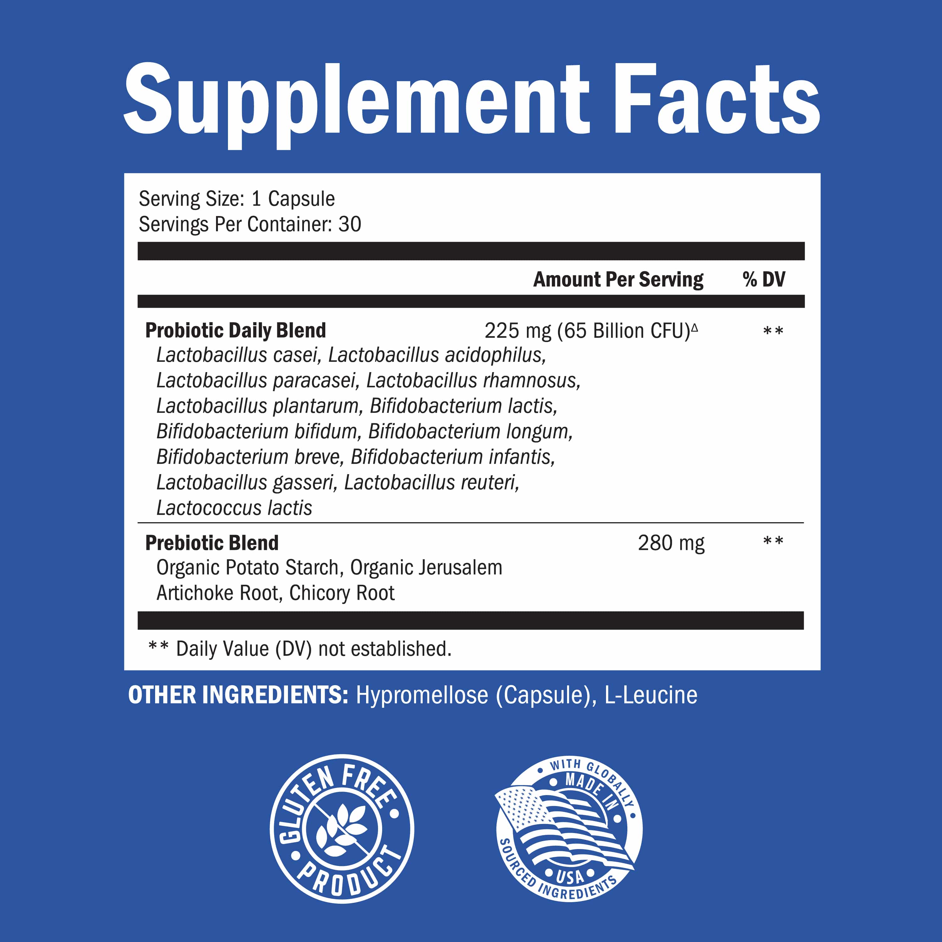 Probiotics 65 Billion CFU Capsules
