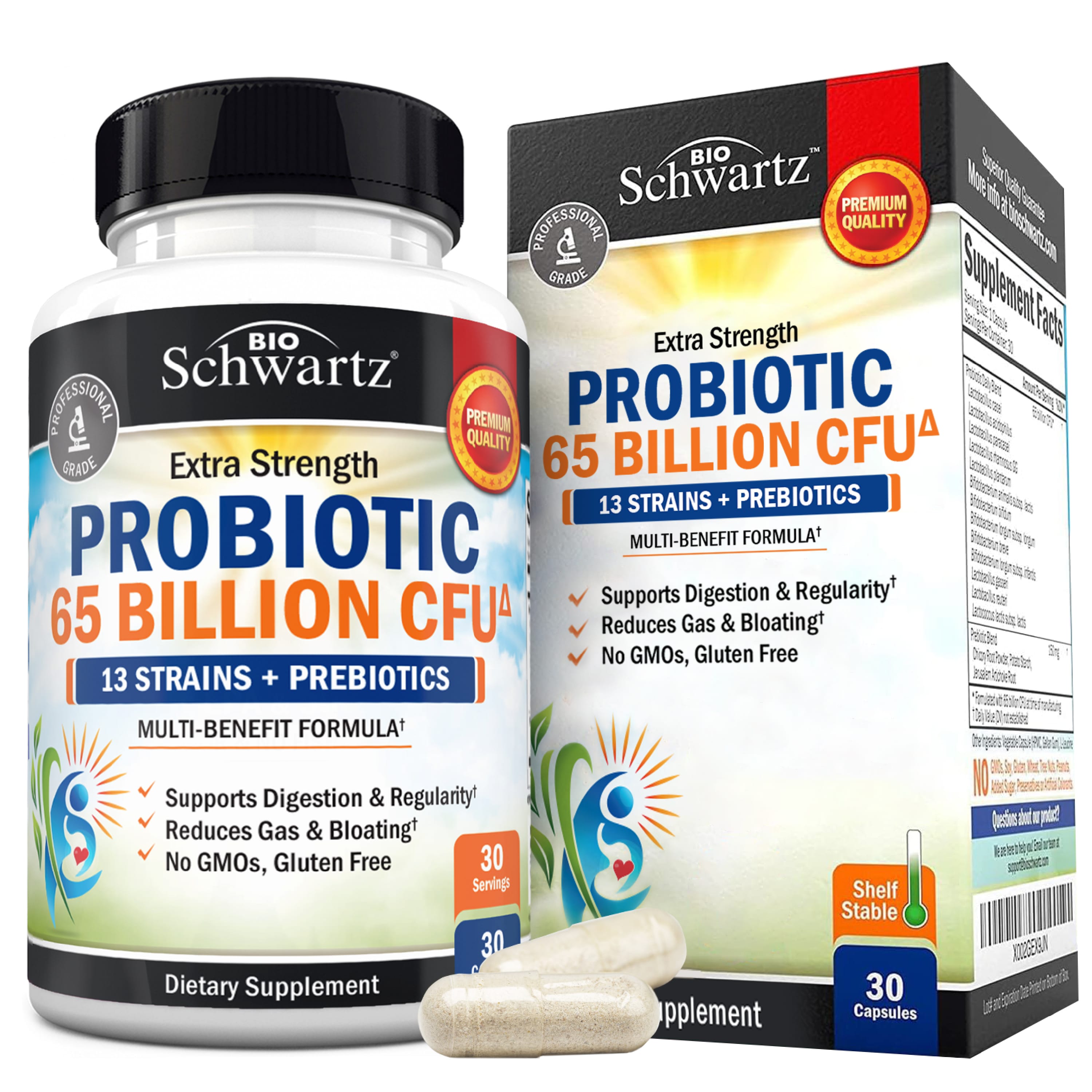 Probiotics 65 Billion CFU Capsules