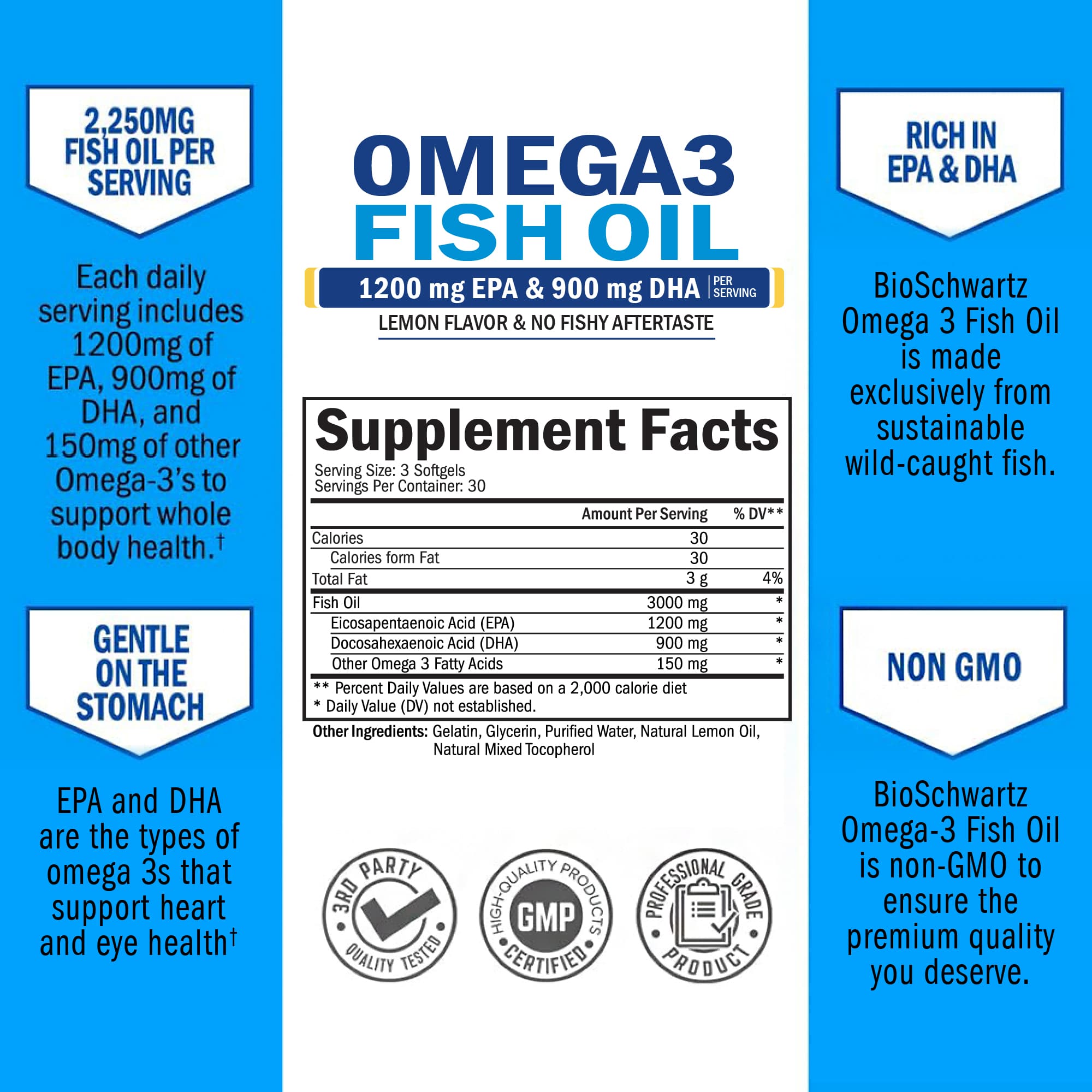 Omega 3 Fish Oil Softgels